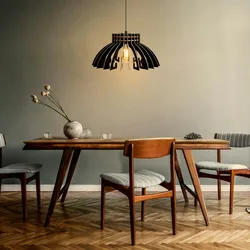 WellHome Deckenlampe 55cm in Schwarzem Design Krone