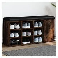 VidaXL Schuhbank Räuchereiche 102x32x50 cm Holzwerkstoff