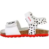 GEOX B CHALKI Girl Sandal, White/FLUOFUCHSIA, 21 EU