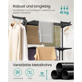 Songmics Wäscheständer 1,73 m schwarz