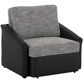 Home Affaire Schlafcouch Kunstleder 2-Sitzer Schwarz
