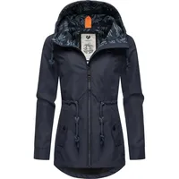 Ragwear wasserdichte Damen Übergangsjacke leichte Regenjacke Kurzmantel mit Kapuze