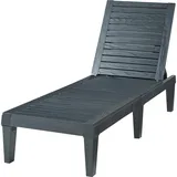 casa.pro Ateleta Sonnenliege 172 x 58 x 22 cm Schwarz