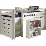 58 aufm Kessel Hochbett Karolina 210 x 106 x 114 cm Kiefer lackiert weiß