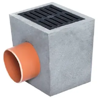 Picker Beton-Kellersinkkasten PVC-Rost 225x175 mm Hofsinkkasten Hofablauf