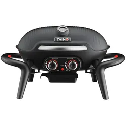 TAINO KENAI Gasgrill klein Tischgrill Outdoorküche Aluguss Schwarz