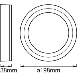 LEDVANCE LED-Panel 19W rund Aluminium