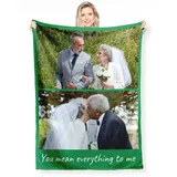 Personalised Photo Blanket with Own Photo Text Collage, Fotodecke, Personalisierte Decke mit Foto, Friends, Family, Father, Mother, Children, Gift for Birthday, Christmas, Wedding, Anniversary