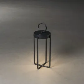 Konstsmide Laterne Aluminium 39,0 cm Akku dimmbar schwarz