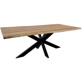 Main Möbel Epoxidharz Esstisch 160x90cm "Varna" Akazie massiv & Metall schwarz NEU OVP!!!