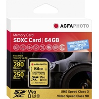 AgfaPhoto SDXC 64GB Class 10 UHS-II V90