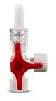 Dispomed® Dreiwegehahn, Luer Lock Anschlüsse 70017 , 1 Packung = 100 Stück, rot