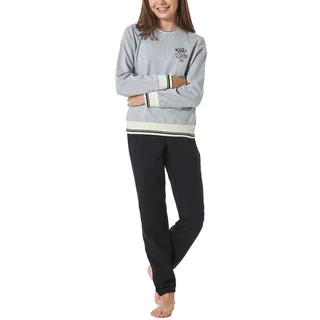 SCHIESSER Mädchen Schlafanzug Set Pyjama Lang-100% Organic Bio Baumwolle-Größe 140 Bis 176 Pyjamaset, Grau-Mel_181973, 164