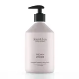 Jean&Len Jean & Len Heavenly Hand- & Body Balm Peony Lychee, für ein duftendes Pflegeerlebnis, mit Bio-Arganöl und Sheabutter, Hochwertige Flasche, ohne Parabene & Silikone, 500 ml