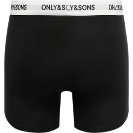 Only & Sons ONSTREY SOLID BOXER schwarz/weiß S 5er Pack