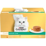 Purina Gourmet Gold Katzenfutter Pikanter Kuchen 48 x 85 g