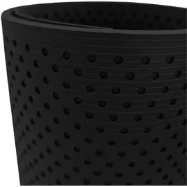 zaunzu® Sichtschutz Rille Gelocht 15 Prozent 26 m schwarz PP