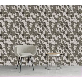 Queence Vinyltapete Benjamin 90x250 cm 0,9 kg grau 34193