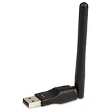 J&J Wifi - Ralink RT5370 - OEM-WiFi-Dongle-Mini-Receiver mit externer Antenne, wireless, mit USB-Anschluss, langer Reichweite, 150 Mbps, für Skybox / Decoder / Zgemma / Sunray / Dreambox