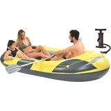 Sandora Familien Schlauchboot-Set mit Doppelhubpumpe 99900 | Schwarz