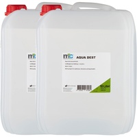 Aqua Dest Destilliertes Wasser - 2x 10 Liter Kanister, 20 Liter mikrofiltrietes Wasser