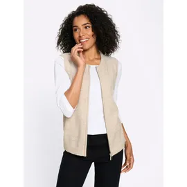 Classic Basics Strickweste in Sesam-Ecru-Meliert 52