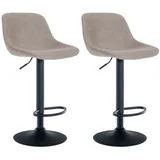 CLP 2er Set Barhocker Loft taupe/Stoff