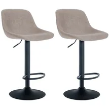 CLP 2er Set Barhocker Loft taupe/Stoff