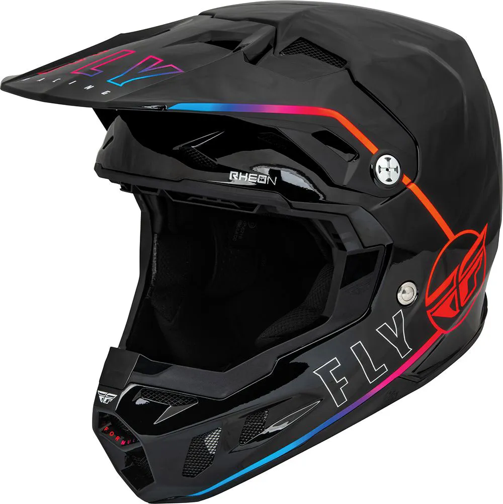 Fly Racing Formula CC S.E. Avenger, casque croisé - Noir/Orange/Bleu/Fuchsia - XXL