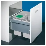 Naber Naber, Cox® Base 360 S/500-3, Abfallsammler, m. Biod., hellgrau, Höhe mm - Mülleimer - Hellgrau/Silber