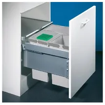 Naber Naber, Cox® Base 360 S/500-3, Abfallsammler, m. Biod., hellgrau, Höhe mm - Mülleimer - Hellgrau/Silber