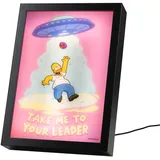 Grupo Erik Bild The Simpsons Lampe LED Licht Deko Rahmen mit Bild und Licht 20 × 28 × 5 cm - Stimmungslicht Kinder und Erwachsene Zubehör - Offizieller Die Simpsons Geschenke Merch