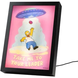 Grupo Erik Bild The Simpsons Lampe LED Licht Deko Rahmen mit Bild und Licht 20 × 28 × 5 cm - Stimmungslicht Kinder und Erwachsene Zubehör - Offizieller Die Simpsons Geschenke Merch