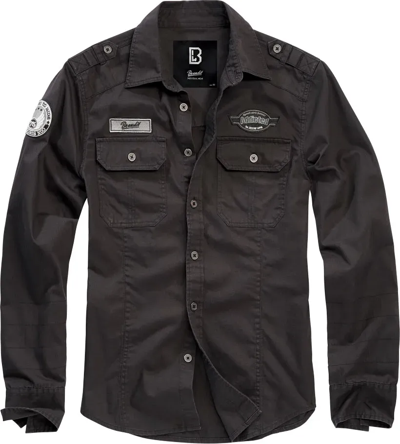 Brandit Luis Vintage, chemise - Noir - S
