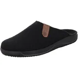 Rohde Herren Hausschuh Softfilz Pantoffel in Komfortweite Soltau-H 2782, Größe:45 EU, Farbe:Schwarz - 45 EU