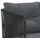 vidaXL Gartensofa in L-Form mit Kissen Schwarz Stahl und Textilene