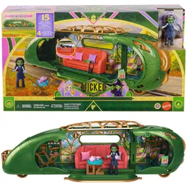 Mattel Wicked Smaragdstadt Zug Spielset mit Kleiner Elphaba-Puppe 80 cm