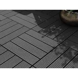 Outgarden Terrassenplatte WPC-Terrassenfliese Basic dunkelgrau - anthrazit, WPC 30x30, Grau grau