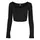 URBAN CLASSICS Short Rib Corsage Langarm-T-Shirt Black XS