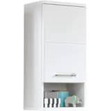 trendteam smart living - Hängeschrank Wandschrank - Badezimmer - Monte - Aufbaumaß (BxHxT) 37 x 76 x 28 cm - Farbe Weiß Hochglanz - 195650101