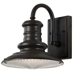 Außenleuchte Wandlampe ALU Glas Bronze H 24,6 cm Vintage-Stil Gartenlampe Hof