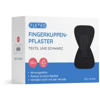 Flexeo Fingerkuppenpflaster 4,5 x 8 cm schwarz 50 St.