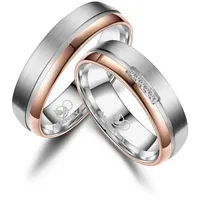 MARRYA Verlobungsring Titan Ringe Trauringe Eheringe Partnerringe goldfarben|silberfarben 74