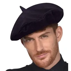 Schwarze Baskenmütze Pierre - OS