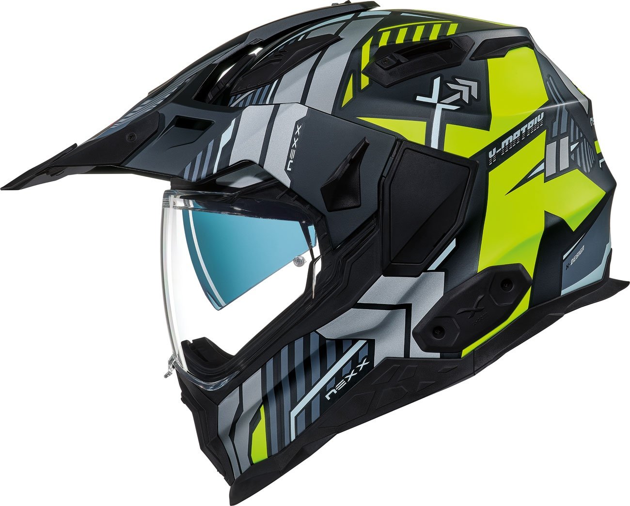 Nexx X.WED 2 Wild Country, casque d enduro - Mat Noir/Jaune Néon - L