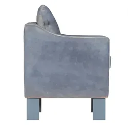 vidaXL Sessel Grau Echtleder