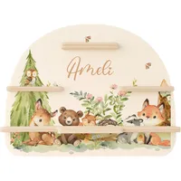 MINIHELDEN - Tonie Regal mit deinem Wunsch-Namen | Wandregal Kinderzimmer zur Aufbewahrung der Tonie Box & Hörfiguren | Tonieregal Mädchen und Jungen - Praktische Kinderzimmer deko & Geschenke Kinder