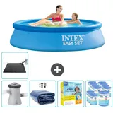 Intex runder aufblasbarer Pool – 244 x 61 cm – Blau No Size