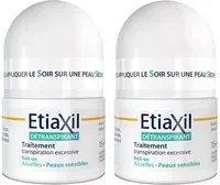 EtiaXil Traitement Détranspirant Aisselles Peaux Sensibles Roll'on Roll-On 2x15 ml