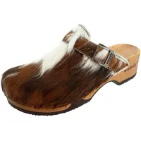 woody Damen Manu Clog, Fell Natur, 36 EU